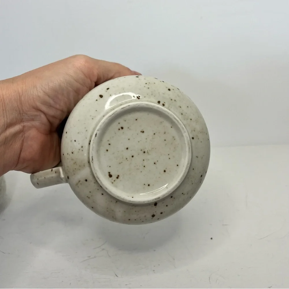 Vintage German Floral Ceramic Mugs Set - Brown and White - Picture 11 of 12